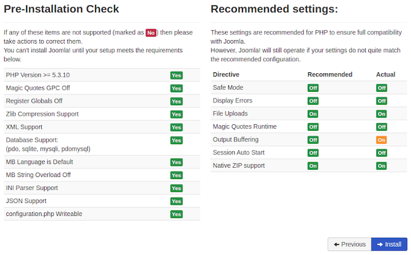 setup joomla screen 3b